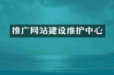推广网站建设维护中心