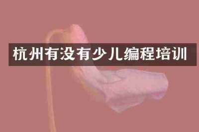 杭州有没有少儿编程培训
