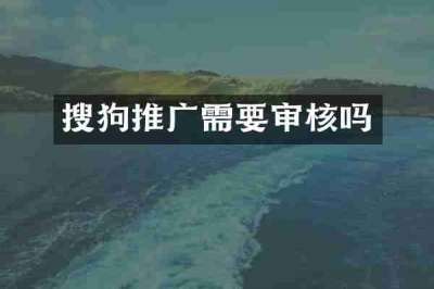 搜狗推广需要审核吗