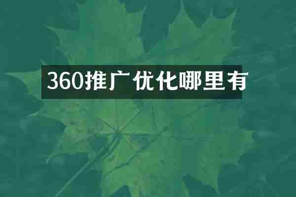 360推广优化哪里有