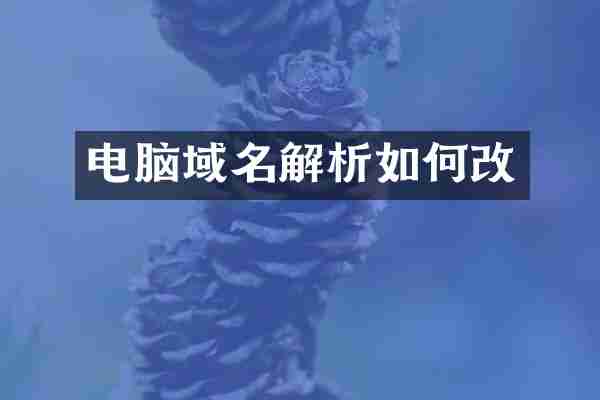 电脑域名解析如何改