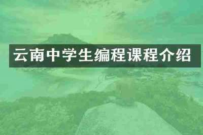 云南中学生编程课程介绍