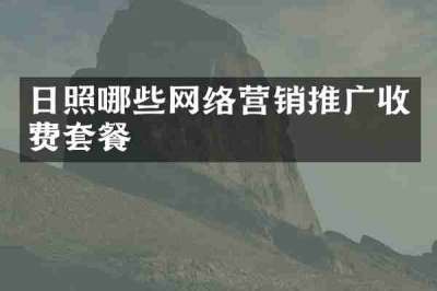 日照哪些网络营销推广收费套餐