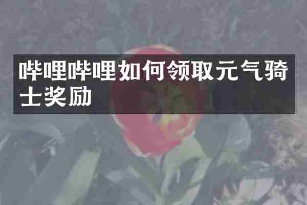 哔哩哔哩如何领取元气骑士奖励