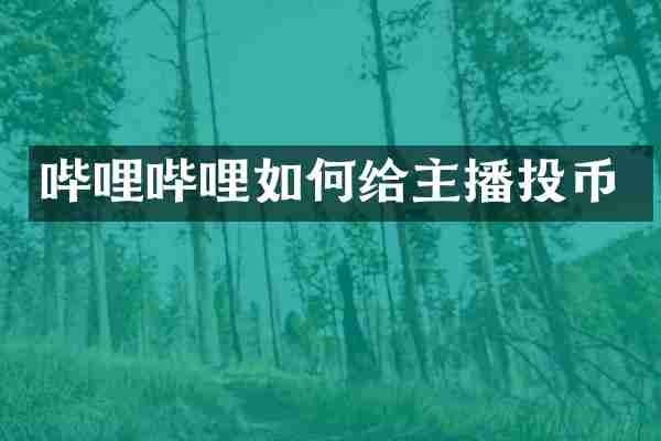 哔哩哔哩如何给主播投币