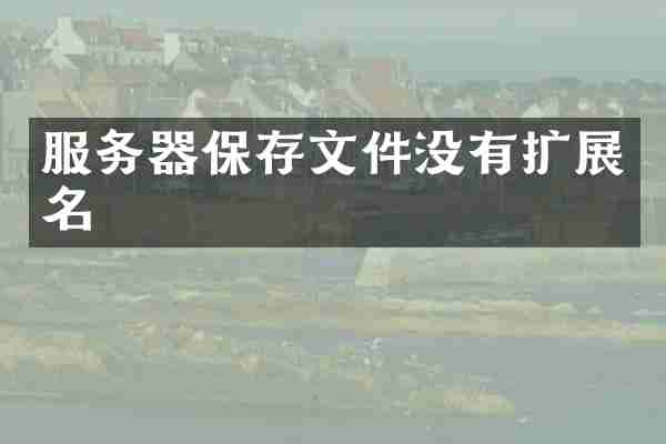 服务器保存文件没有扩展名