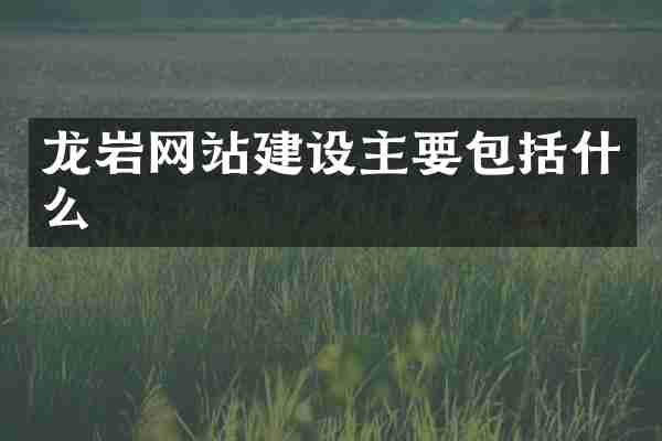 龙岩网站建设主要包括什么
