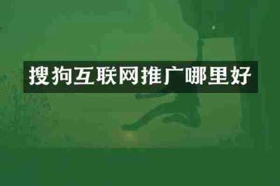 搜狗互联网推广哪里好
