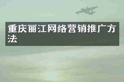 重庆丽江网络营销推广方法