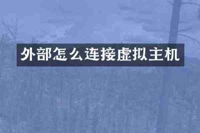 外部怎么连接虚拟主机