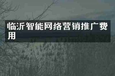 临沂智能网络营销推广费用