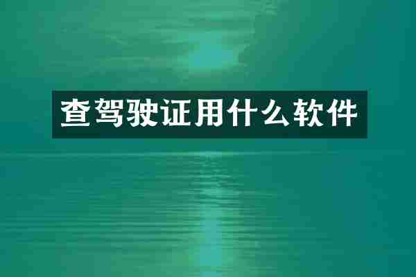 查用什么软件