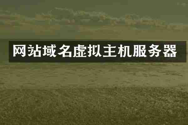 网站域名虚拟主机服务器