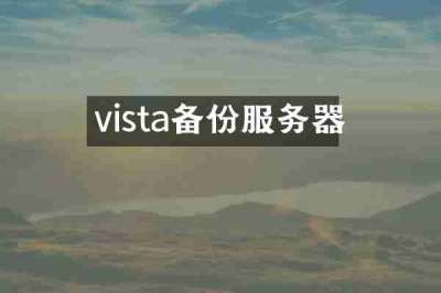 vista备份服务器