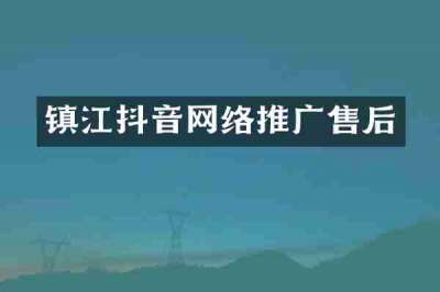 镇江抖音网络推广售后