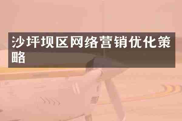 沙坪坝区网络营销优化策略