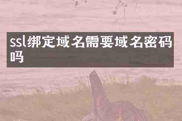 ssl绑定域名需要域名密码吗