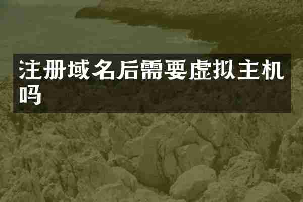 注册域名后需要虚拟主机吗