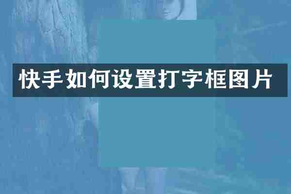 快手如何设置打字框图片