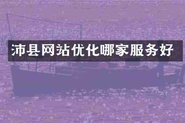 沛县网站优化哪家服务好