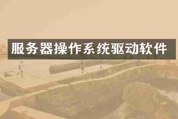 服务器操作系统驱动软件