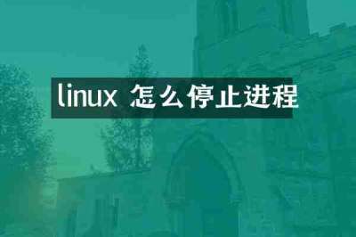 linux 怎么停止进程