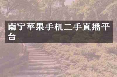 南宁苹果手机二手直播平台