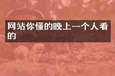 网站你懂的晚上一个人看的