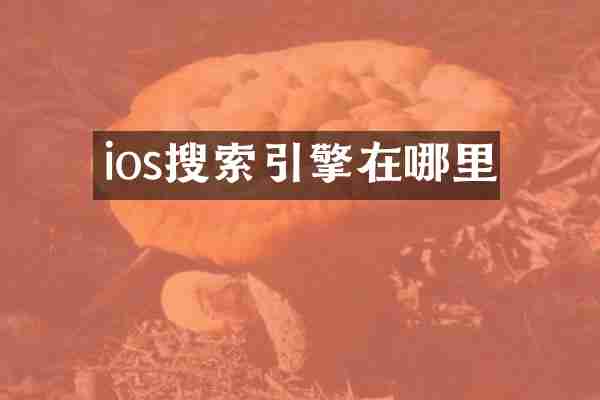 ios搜索引擎在哪里