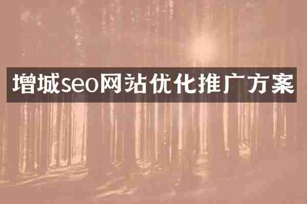 增城seo网站优化推广方案
