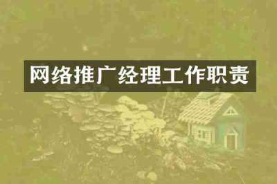 网络推广经理工作职责