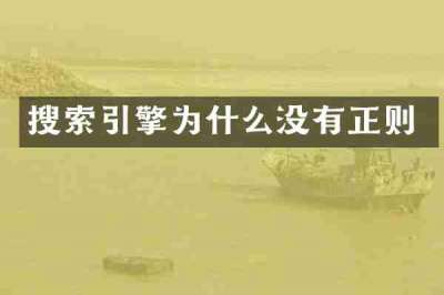搜索引擎为什么没有正则