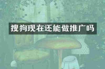 搜狗现在还能做推广吗