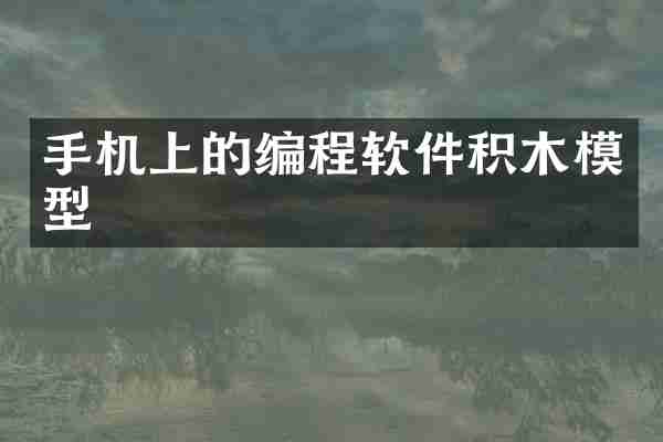 手机上的编程软件积木模型