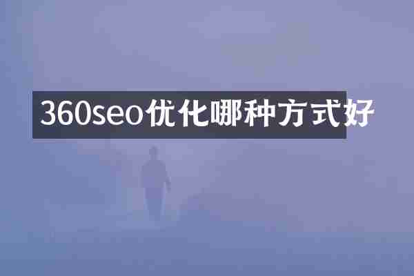 360seo优化哪种方式好
