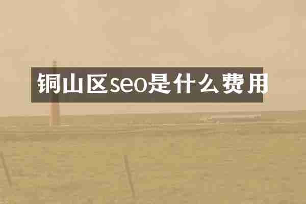 铜山区seo是什么费用
