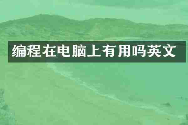编程在电脑上有用吗英文