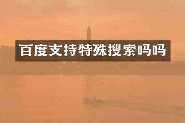 百度支持特殊搜索吗吗