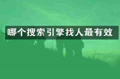 哪个搜索引擎找人最有效