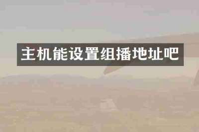 主机能设置组播地址吧