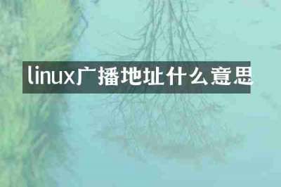 linux广播地址什么意思