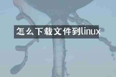 怎么下载文件到linux