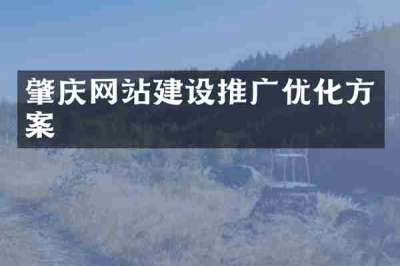 肇庆网站建设推广优化方案