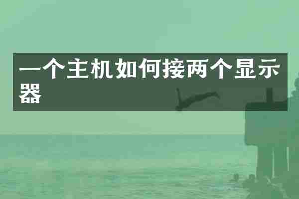 一个主机如何接两个显示器