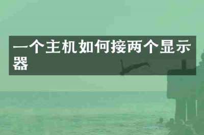 一个主机如何接两个显示器