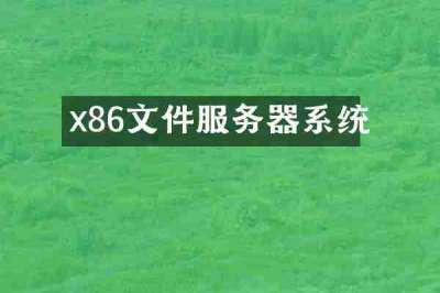 x86文件服务器系统