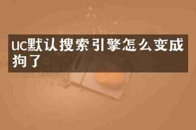 uc默认搜索引擎怎么变成搜狗了