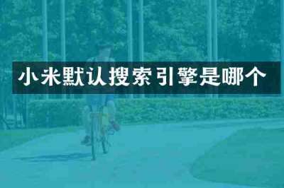 小米默认搜索引擎是哪个