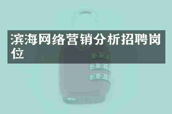 滨海网络营销分析招聘岗位