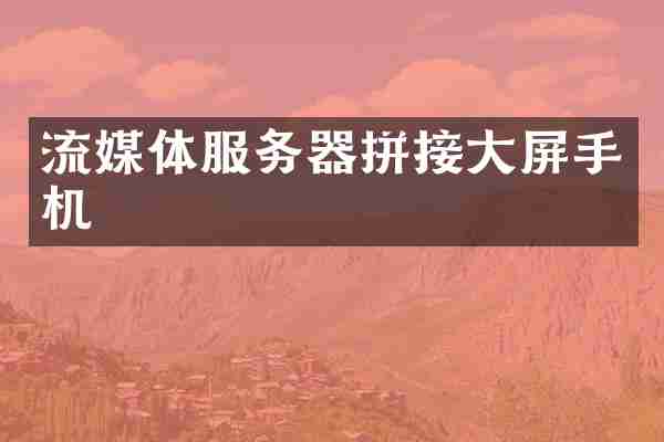 流媒体服务器拼接大屏手机